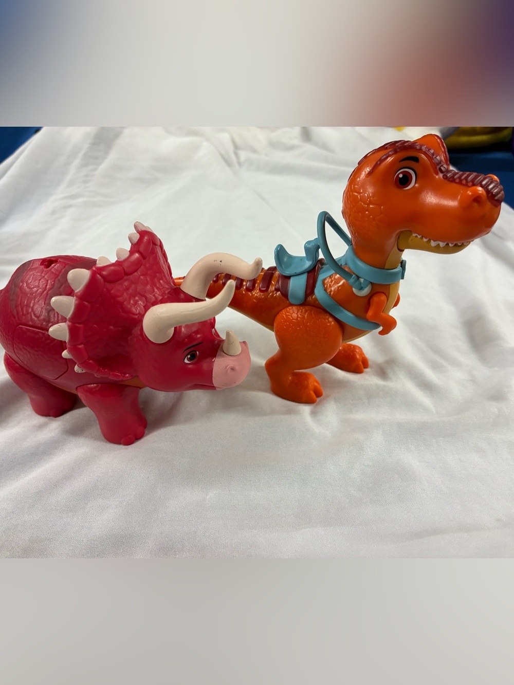 Dino Ranch Biscuit & Angus Action Figure Dinosaur Toy Red Orange